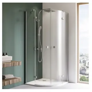 Runddusche mit Drehtür Breuer Espira 4-teilig Radius 500 mm 800x800x1950 mm Echg