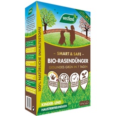 Bild Smart & Safe Bio-Rasendünger, 2,8 kg, 80 m2 – Gartendünger für dichten Rasen, Rasen-Granulat unbedenklich für Kinder und Haustiere