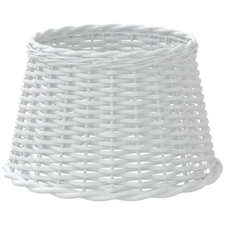 Lampenschirm Weiß Ø45x28 cm Korbweide - Weiß