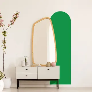 Ambiance Sticker Bogen-Wohnzimmer-Kunst-moderner und einfacher Aufkleber | Großer böhmischer Wandaufkleber für Wohn- und Schlafzimmerdekoration | L58 x H200 cm - Kaktus Grün