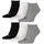 Sneaker Socken 6-Paar schwarz/weiß/grau 39-42