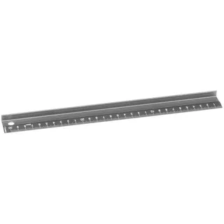 DAHLE 10683 Schneidelineal (30 cm, aus Aluminium, hohe Griffleiste, rutschsicher) schwarz