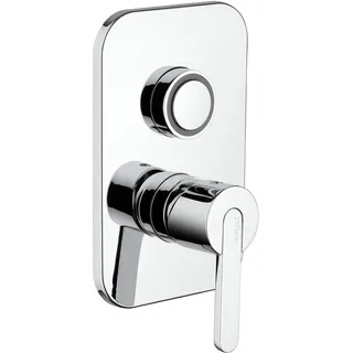 Paini - Gaia 691 Mischbatterie für Badezimmer, Einhebelmischer für Unterputz-Dusche mit Umstellung, Chrom-Finish, ansprechendes Design, vollständig hergestellt und hergestellt in Italien.