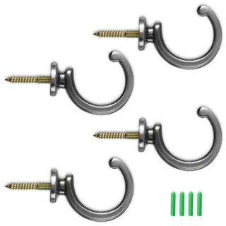 AMONENZ 4 Stück Schwarz Raffhalter, Vorhang Halter