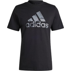 adidas Men's Camo Badge of Sport Graphic Tee T-Shirt, Black, L Tall