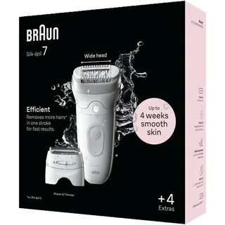 Braun Silk-épil 7 7-041 Epilierer Weiß/Silber