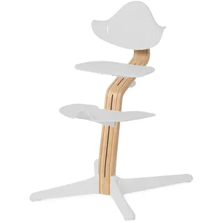 Stokke Stokke Nomi Stuhl , Weiß, Buchefarben , Holz , Buche, Eiche , furniert , 59x83.5x52 cm , Fsc, Reach , Fußstütze verstellbar, Sitzfläche verstellbar, höhenverstellbar , Holzmöbel, Sitzgelegenheiten Holz, Hochstühle und Tischsitze Holz