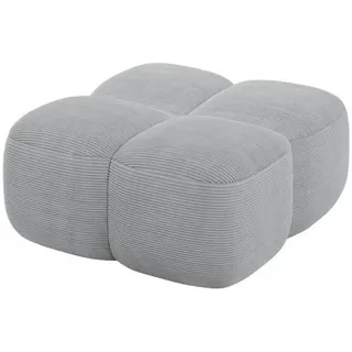 altdecor Pouf Miko-Puf 90 x 45 x 90 cm Grau Cord