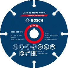 Bild von Professional Expert Carbide Multi Wheel Trennscheibe 76mm, 1er-Pack (2608901196)