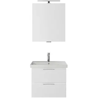 Pelipal Badezimmer , Weiß Hochglanz , Metall , 3-teilig , 2 Schublade(n),2 Schublade(n) Schubladen , 60 cm , Made in Germany , hängend, Typenvielfalt , Badezimmer, Badmöbelsets & Badmöbelserien, Badmöbel-Sets