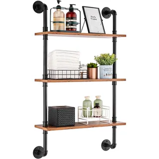 Vevor Schweberegal 3 Ebenen 61 x 20 cm Schwarz