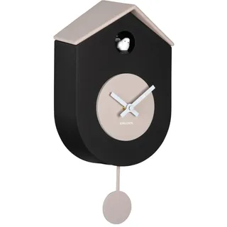 Karlsson Wanduhr Grato Cuckoo - Warmes Grau - 9.2x17.5x33.2cm - Rechteck - Thermoplast - Wanduhr Modern Wohnzimmer - Wanduhren - Kuckucksuhr