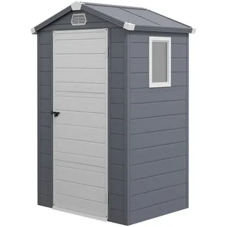 Outsunny Gerätehaus 1,02 x 1,02 m Dunkelgrau