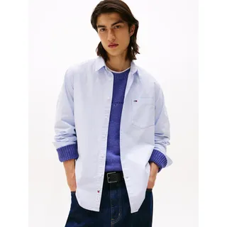 Tommy Jeans Langarmhemd "TJM OXFORD" relaxed fit, Button-down-Kragen, vintage iris