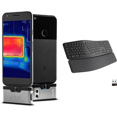 FLIR ONE Gen 3 - iOS - Thermal Camera for Smart Phones - with MSX Image Enhancement Technology & Logitech ERGO K860 kabellose ergonomische Tastatur – geteilte Tastatur