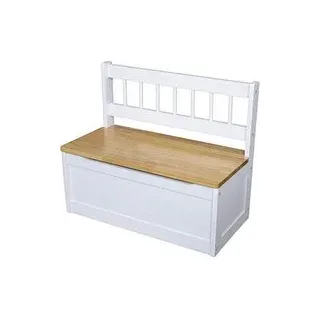 Garden Pleasure Sitztruhe Kinder 314103-2 braun, weiß Holz 60,0 cm