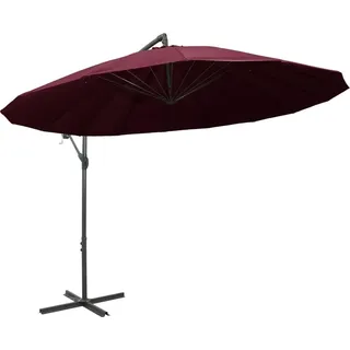 vidaXL Ampelschirm Burgunderrot 3 m Aluminium-Mast - Rot