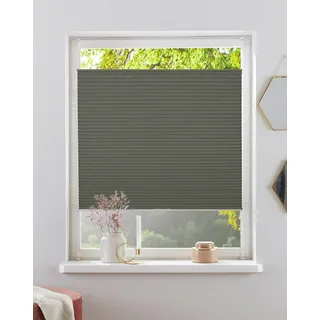 Plissee OTTO HOME "CASUL" Gr. 15, grau (dunkelgrau), B:80cm H:210cm, Obermaterial: 100% Polyester, Plissees, Plissee, Wabenplissee, Klemmfix ohne Bohren, Verdunkelung - NEUHEIT, Topseller