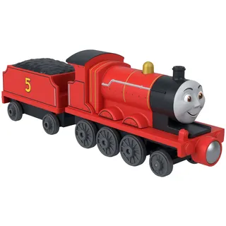 Thomas & Friends Fisher-Price Deluxe James Schiebelok | Metall-Spielzeugzug für Vorschulkinder mit klassischer Serienfigur, Magnetkupplungen, JLB65