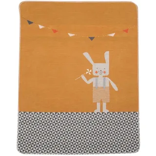 David Fussenegger Babydecke neutral mit Hase Motiv aus Baumwolle 70x90 cm flauschig weich