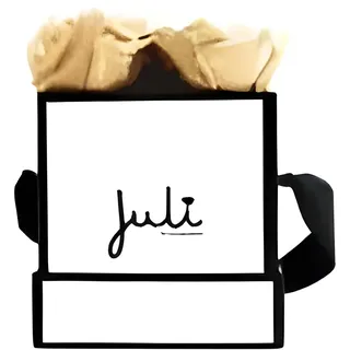Juli Roses Champagner Quadrat XS Weiß