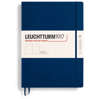 Leuchtturm1917 359870 Notizbuch Master Classic (A4+), Hardcover, 235 nummerierte Seiten, Marine, Blanko