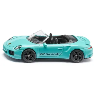Siku 1117 Porsche 911 Turbo S Cabriolet, Metall/Kunststoff, Türkis | Offenes Verdeck, Metall-Karosserie, Sportwagen-Modell, Sportliche Felgen, Sehr gute Rolleigenschaften, Spielzeugauto