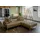 Sofa WIOLO Schlafsofa Daybed mit Hocker Leder camel - Ocker