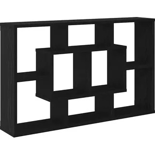 vidaXL Wandregal Schwarz Eichen-Optik 85 x 16 x 52,5 cm Holzwerkstoff - Schwarz