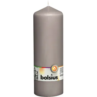 Bolsius Stumpenkerze 200/68 mm Warmes Grau