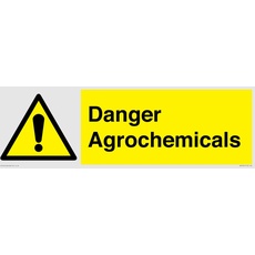 Schild "Danger Agrochemices", 600 x 200 mm, L62