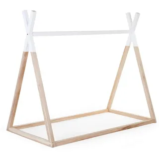 P & B Hausbett , Weiß, Buchefarben , Holz , Buche , einzeln stellbar , 200x151x90 cm , für Rollroste geeignet, bodentiefer Einstieg , Babymöbel & Kindermöbel, Kinderzimmer & Jugendzimmer, Kinderbetten, Spielbetten
