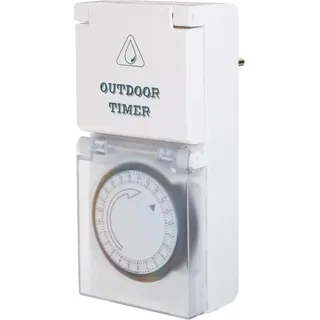 Tageszeitschaltuhr mechnisch IP 44 Weiß