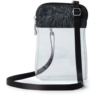 Baggallini Damen Clear Explorer Crossbody Durchsichtige Bryant-Umhängetasche, Midnight Blossom