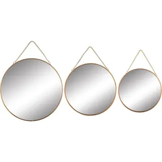 Wandspiegel-Set Safari Lodge Metall Gold 3-tgl.