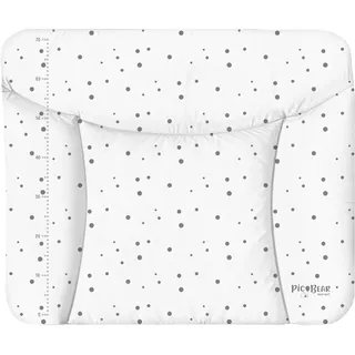 pic Bear Wickelunterlage 80x72cm aus PVC-Folie(Punkte weiß-anthrazit) | Hautfreundlich, anschmiegsam und angenehm gepolstert – für komfortables Wickeln von Babys im täglichen Familienalltag