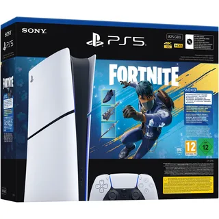 Sony PlayStation 5 Slim Digital Edition 825 GB Weiß + Fortnite Blüte Chaos + 1x DualSense Wireless-Controller