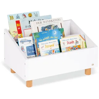 Pinolino Kinderbücherregal Ando 2 Fächer Buche lackiert weiß