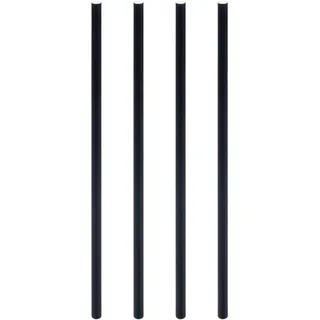 Trinkhalme aus Papier dick, schwarz O8mm 25cm, 150 Stk.