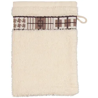 frottana Fjord Waschhandschuh 15 x 20 cm aus 100% Baumwolle, ivory