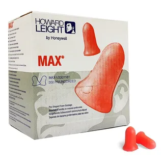 Howard Leight MAX Weichschaum Ohne Kordel Earplugs NRR 33dB 200 Paar