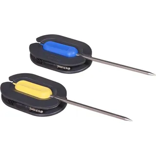 Monolith Grillthermometer 2 Stück rostfrei Blau/Gelb