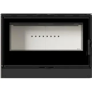 Kaminofen aus Stahl KRATKI KARI 95 Ø 180 14 kW mit Türfeder - Schwarz