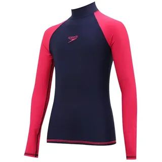 Speedo Deligth Langarm-t-shirt - Navy / Cherry - 12 Jahre