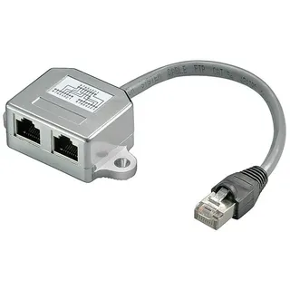 goobay Kabel-Splitter (Y-Adapter) (F/FTP, CAT5, 0.15 m), Netzwerkkabel
