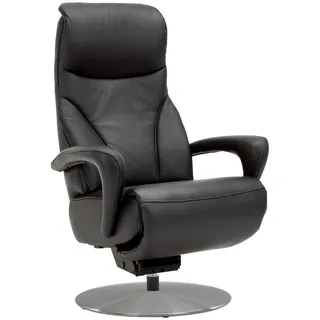 Dieter Knoll Relaxsessel , Schwarz , Metall , Echtleder , Longlife-Leder , Uni , 75x117x88 cm , Fußauswahl, Lederauswahl, Stoffauswahl , Wohnzimmer, Sessel, Ledersessel