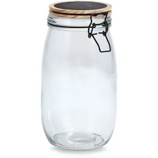 Bild von Vorratsglas m. Bügelverschluss, 1500 ml, Kiefer, ca. Ø 11,5 x 21,5 cm, Aufbewahrung, Glasbehälter, Vorratsdose