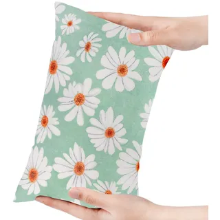 Winmany Kleines Kissen 27,9 x 17,8 cm abnehmbar waschbar Bedruckt Mini-Kissen für Baby Kleinkinder Haustiere Reisen Nacken Lenden und Kniestütze (28x18cm, Daisy, 1)