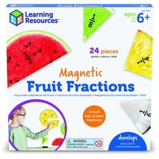 Learning Resources Magnetische Obstbruchteile, die Welt der Zahlen für Kindermathematik, Mathematik nach Montessori, Spiele für Kinder, Lernspiele für den Innenbereich, 24 Teile, ab 6 Jahren