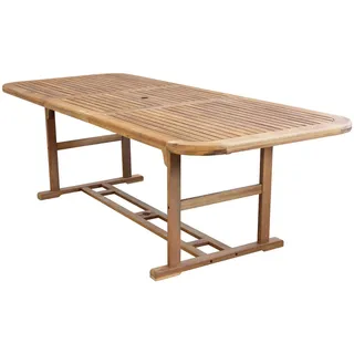 RECHTECKIGER AUSZIEHTISCH 180/240X100 CM AUS MASSIVEM AKAZIENHOLZ